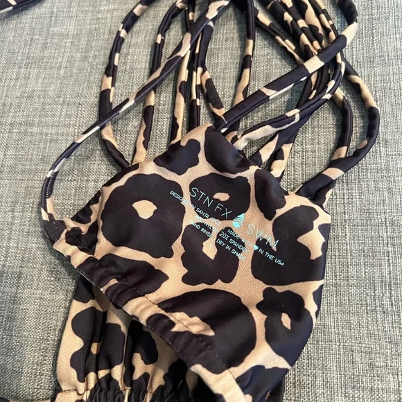 Stone Fox Swim Leopard Print Bikini - Picture 3 of 4
